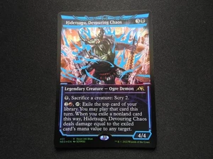 Hidetsugu, Devouring Chaos Neon Blue FOIL NM [Neon Dynasty] Mtg Free Tracking! - Picture 1 of 3