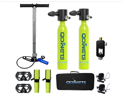 QDWETS Mini Tanque de Buceo 0.5L Kit Equipo de Buceo Portátil 3000PSI Recargable Foto 1 de 4
