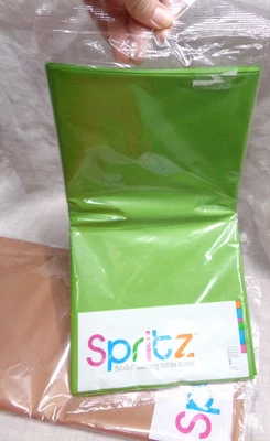 2013 Lot/2 Target SPRITZ Solid Green & Brown 54" x 84" Oblong Table Covers USA - Image 1 of 3