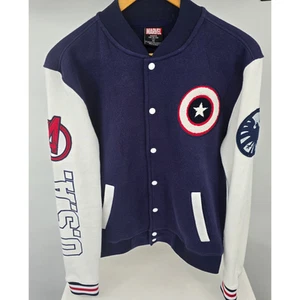 Marvel Captain America Varsity Jacket XS (S16) Avengers Shield SHIELD Patch - Picture 1 of 8