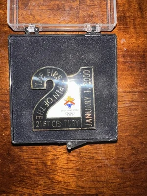 Rare 2002 Salt Lake City 1st Pin of the 21st Century Olympic Games Mark Pin - Image 1 of 3