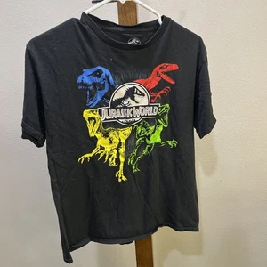 Jurassic World Dinosaurier Shirt Jungen schwarz kurzarm Größe XL - Bild 1 von 4