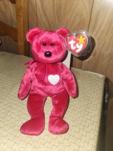 TY Beanie Baby Bear - VALENTINA (8.5 inch) Hang And Tush Tags Included - Picture 1 of 5