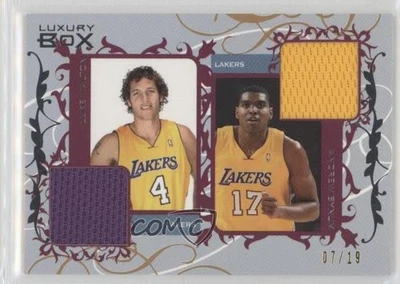 Topps Luxury Box Courtside Relics 2006 doble bronce/19 Luke Walton Andrew Bynum Foto 1 de 2