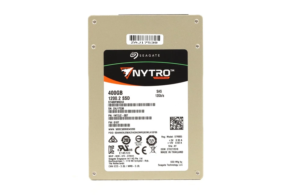 Seagate ST400FM0243 400GB 2.5" 12Gb/s SAS Solid State Drive P/N: 1NT2J2-007 - Image 1 of 2