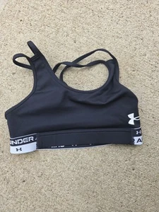Under Armour Girls' Sports Bra Black Size Youth Small - Picture 1 of 3