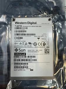 Oracle 7364136 Western Digital WUSTR1576ASS200 7.68TB SSD 100% HEALTH - Picture 1 of 4