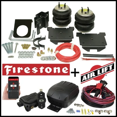 Bolsas de resorte de aire trasero Firestone y compresor de elevación de aire 01-10 Silverado 2500 3500 Foto 1 de 4