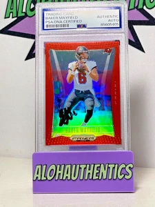BAKER MAYFIELD SIGNED 2024 DECA PRIZM RED /199 CARD PSA BUCCANEERS OKLAHOMA - Picture 1 of 2