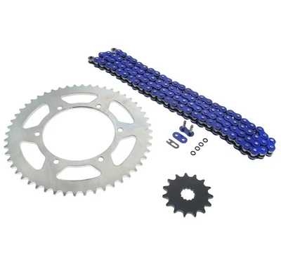1999 Yamaha YZ400F YZ 400 F Blue O Ring Chain & Sprocket Silver Kit 15/52 120L - Image 1 of 4