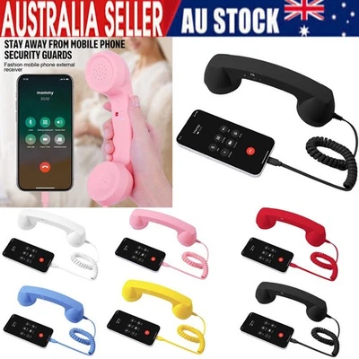 Type C Retro Radiation Proof Telephone Handset Phone Receiver for Type C Device - image 1 of 4