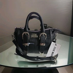 Borsa a tracolla Steve Madden con fibbia logo - Nuova - Foto 1 di 8