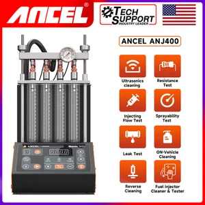 ANCEL ANJ400 4-Cylind Ultrasonic Fuel Injector Tester Cleaning Machine GDI - Picture 1 of 10