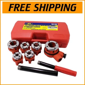 Compact Ratcheting Threading Tool Set with Storage Case – 6 Dies Included - Picture 1 of 10