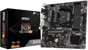MSI B450M Pro-VDH Max Mainboard AMD Ryzen B450 Sockel AM4 µATX DDR4 M.2 USB 3.0 - Bild 1 von 5