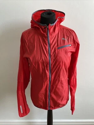 Puma Coral Red Lightweight Hooded Windbreaker Jacket Size S / UK 10 - Image 1 of 4