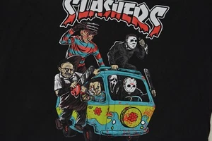 XL schwarz Mystery Van Slashers Horrorfilm Figuren Shirt Teestyled günstig - Bild 1 von 2