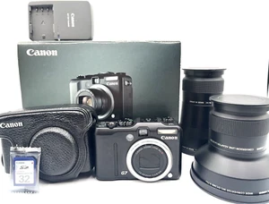 [Mint] Canon PowerShot G7 10.0MP Compact Digital Camera 2Lens Black From Japan - Picture 1 of 15