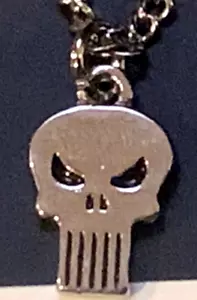 Collar con cadena con logotipo de The Punisher calavera de 1/2 pulgada de Marvel Comics - Imagen 1 de 2