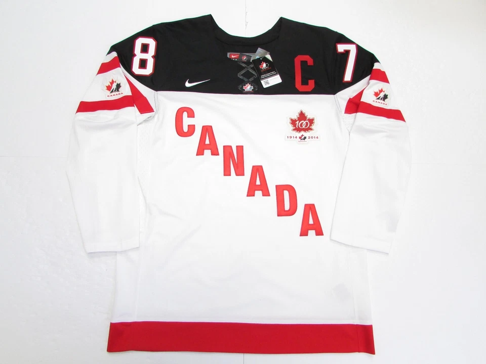 CAMISETA DE HOCKEY NIKE 100 ANIVERSARIO DEL EQUIPO SIDNEY CROSBY IIHF CANADÁ TALLA PEQUEÑA Foto 1 de 3
