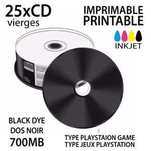 CD Stampabile-. Printable Ink Jet - CDR80 - Nero Dye - 700 MB Vergine R 80 - Photo 1/6