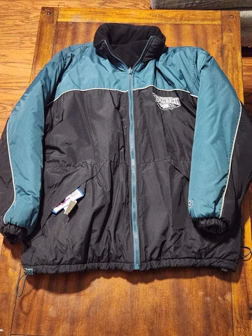 Philadelphia Eagles Unique NFL Reversible Bomber Fleece Jacket Large RARE Cover
