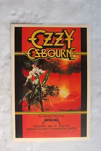 Ozzy Osbourne and Metallica Concert Tour Poster 1986 Fort Worth - Picture 1 of 1
