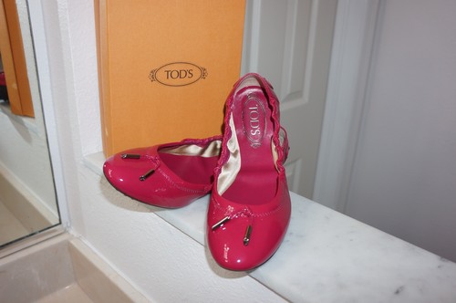 TOD’S Ballerine nuove Tod's rosa caldo fucsia vernice pelle taglia 39 5 US 9 5