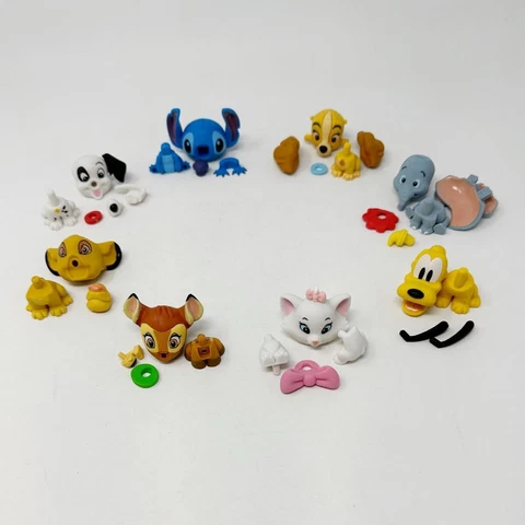 Disney Puzzle Palz 3D Puzzle Erasers : Complete Set of 8 New + Loose with Stitch Cover