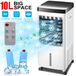 🔥10L Portable Cooler Air Conditioning Unit Fan Evaporative Humidifier W/ Remote - Picture 1 of 18