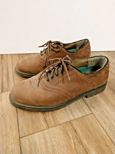 BUGLE BOY brown suede leather saddle shoes oxfords men's size 8.5D - Picture 1 of 12