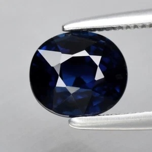 1,23ct 6,2 x 5,5 mm VVS oval unbeheizt blau Saphir Edelstein, Afrika - Bild 1 von 4