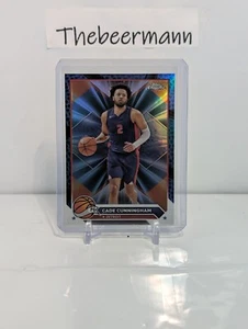 2023-24 Topps Chrome Cade Cunningham Blue Basketball #107 Detroit Pistons - Picture 1 of 2