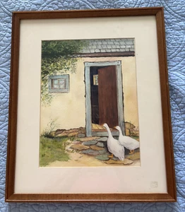 Original Framed Watercolor “Come Calling” Artist Jere Monaco - Picture 1 of 8