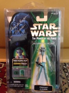 Star Wars POTF GREEDO Signed Certified Maria de Aragon Entertainment Earth EE - Picture 1 of 10