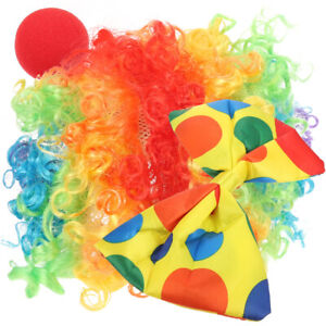  Clown-Outfit Haarschmuck Cosplay-Perücke Halloween-Kleidung