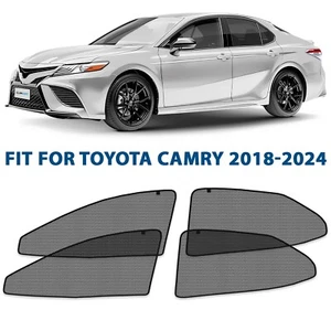 Sun Shades Front and Back Glass Magnetic Screen for 2018-2024 Toyota Camry Sedan - Picture 1 of 7