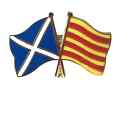 Scotland & Catalonia Enamel Friendship Lapel Pin Badge