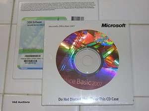 Microsoft Office 2007 Basic Edition BE Full English Version MS=BRAND NEW SEALED= - Picture 1 of 4