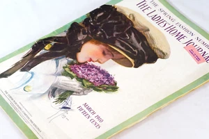 BIG Antique 1910 Ladies Home Journal Spring Fashion Number Harrison Fisher Cover - Picture 1 of 24