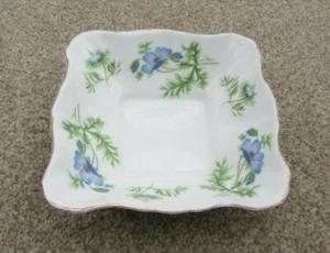 Richmond China Deep Square Pin/Trinket Dish “ Blue Poppy”. 4 1/2” - Picture 1 of 4
