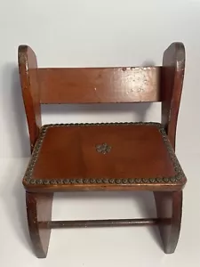 Vintage Child’s Chair Convertible Step Stool Wooden Folk Farm Boho Primitive - Picture 1 of 16