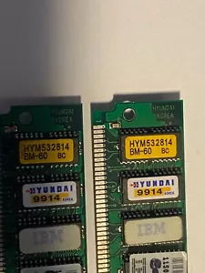 32 MB EDO-RAM 72-pin 8Mx32 non-Parity PS/2 Simm 60 ns 'Hyundai HYM532814 BM-60 - Picture 1 of 3