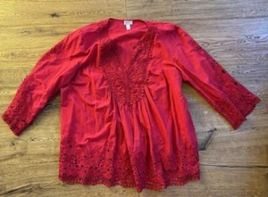 linea TESINI, Damenbluse Rot, Größe 46 - Bild 1 von 5