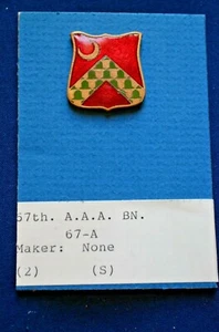 WWII 57th Anti Aircraft Artillery Battalion DUI - Picture 1 of 3