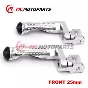 Clavijas delanteras plateadas MPRO 25 mm inferiores para Triumph Sprint ST 05-13 12 11 10 - Imagen 1 de 6