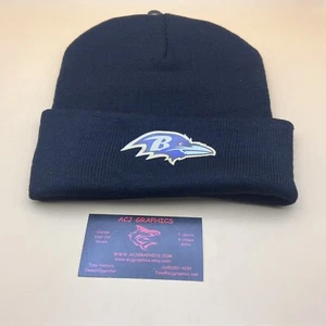 Baltimore Ravens Football NFL schwarz Beanie Strickmütze mit Manschetten schwarz - Bild 1 von 4