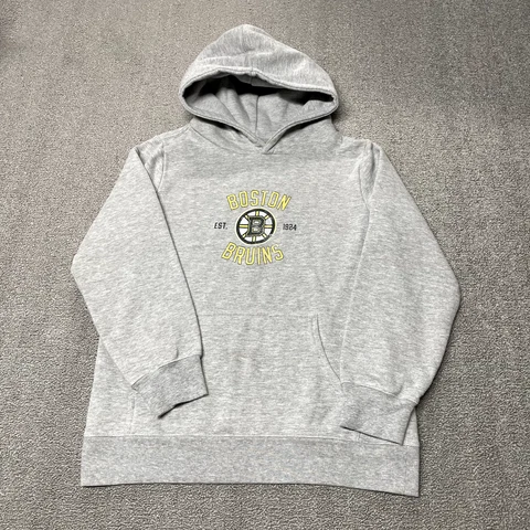 Boston Bruins Sweatshirt Youth Medium Boys Gold NHL Hockey Pullover Hoodie Cover