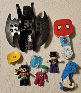 Lego DUPLO -Batman Jet, Spider-Man Pieces, ROBIN Joker PENGUIN Minifigures - Picture 1 of 6