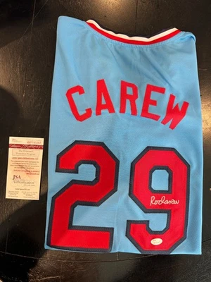 ROD CAREW, Twins #29, Signed Replica Jersey - JSA COA - Image 1 of 2